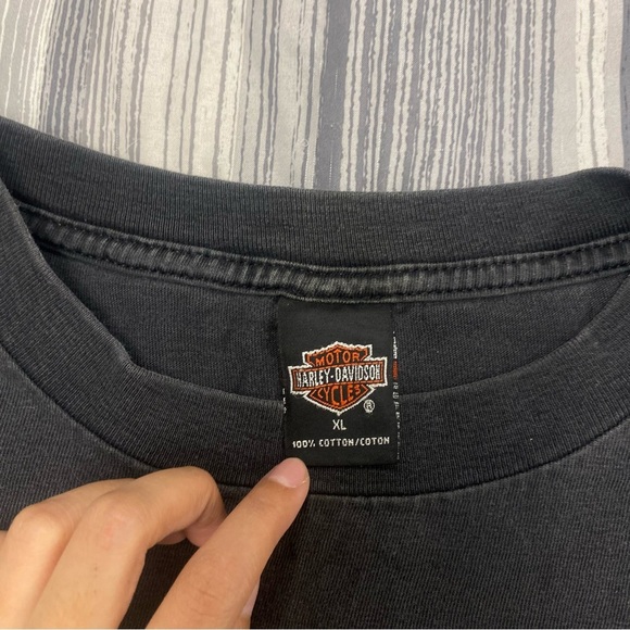 Vintage Harley Davidson black graphic t shirt XL - Picture 4 of 4